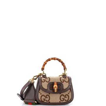 Gucci Bamboo Top Handle Bag Jumbo Gg