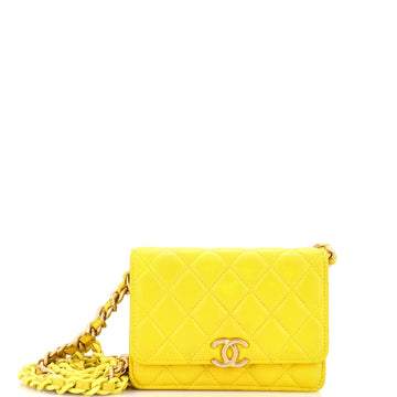 Chanel Lacquered Metal Cc Wallet On