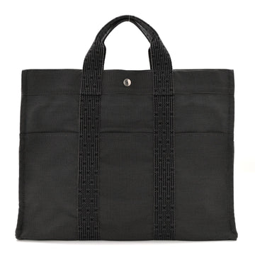 Hermes Canvas Herline Mm Tote Grey