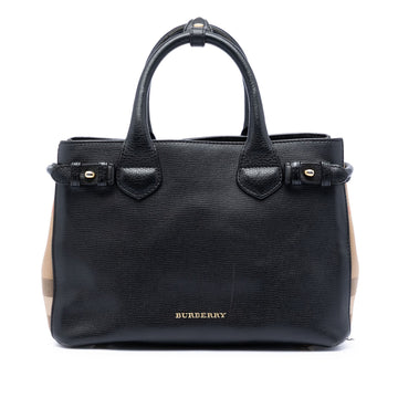 Burberry Small House Check And Leather