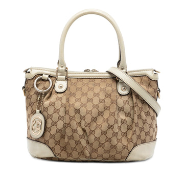 Gucci Gg Canvas Sukey Satchel Pre-Loved