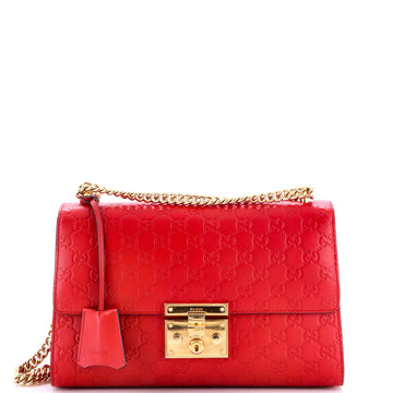 Padlock Shoulder Bag Guccissima Leather