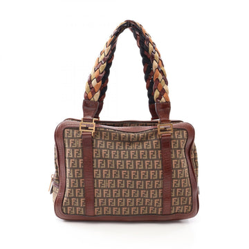 Fendi Zucchino Shoulder Handbag Canvas