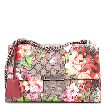 Gucci Padlock Shoulder Bag Blooms Print
