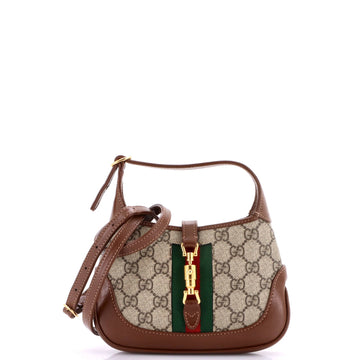 Gucci Jackie Hobo Gg Coated Canvas Mini