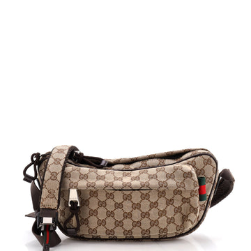 Gucci Front Pocket Sling Bag Gg Canvas