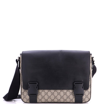 Gucci Double Buckle Flap Messenger Bag