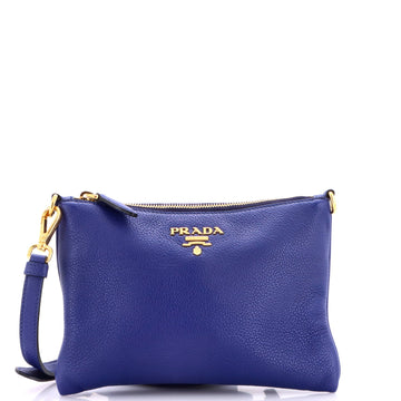 Prada Flat Zip Crossbody Bag Vitello