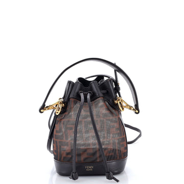 Fendi Mon Tresor Bucket Bag Zucca Mesh