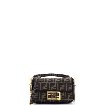 Fendi Baguette Nm Bag Zucca Canvas Mini