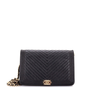 Chanel Boy Wallet On Chain Chevron