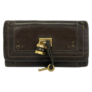 Chloe Paddington Long Wallet Dark Brown