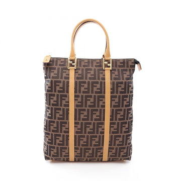 Fendi Zucca Tote Handbag Canvas Leather
