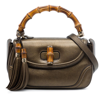Gucci Medium Leather New Bamboo Satchel