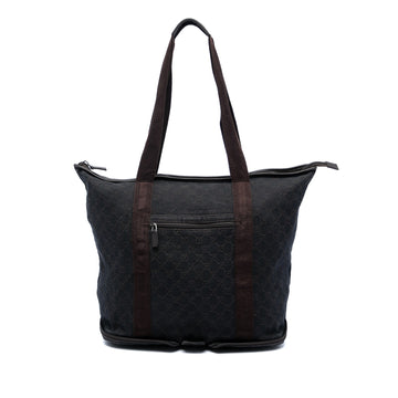 Gucci Gg Denim Tote Pre-Loved Navy