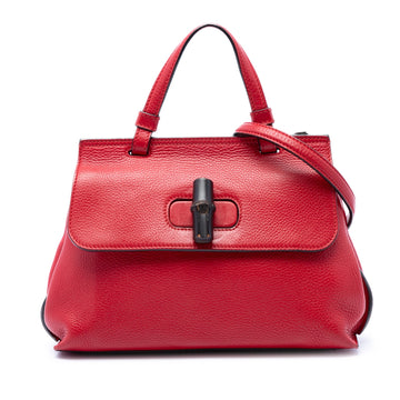 Gucci Small Calfskin Bamboo Daily