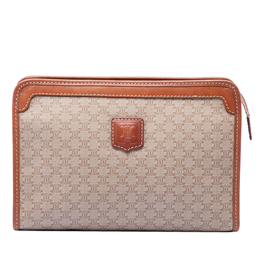Celine Macadam Coated Canvas Clutch Pre-