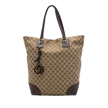 Gucci Large Gg Canvas Charm Tote Pre-