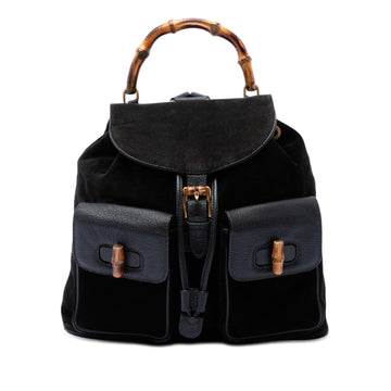 Gucci Suede Bamboo Backpack Pre-Loved