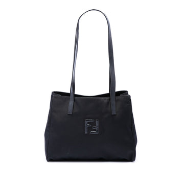 Fendi Ff Nylon Tote Pre-Loved Black