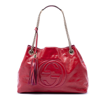 Gucci Medium Patent Soho Chain Tote Pre-