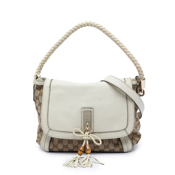 Gucci Gg Canvas Bella Flap Satchel Pre-