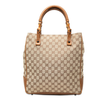 Gucci Gg Canvas Bamboo Tote Pre-Loved