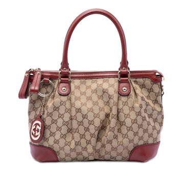 Gucci Gg Canvas Sukey Satchel Pre-Loved