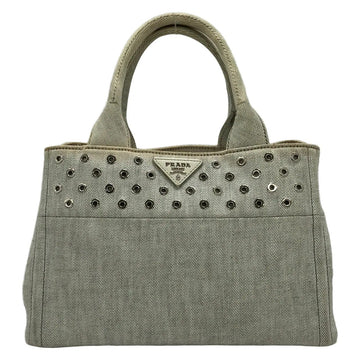 Prada Canapa Grommet Bianco (Light Gray)