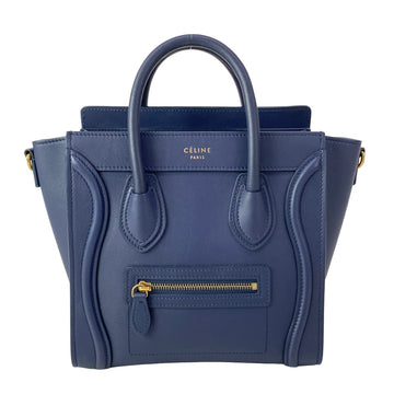 Celine Luggage Nano Shopper Navy Smooth