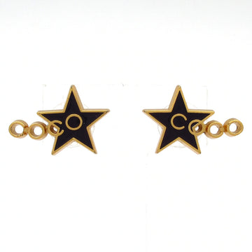 Chanel Coco Gold Black Hardware Earrings