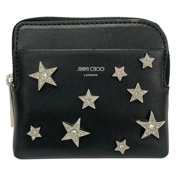 Jimmy Choo Black Calf Leather Coin Case