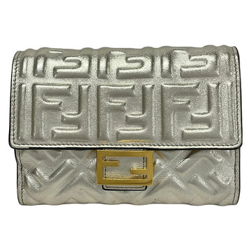 Fendi Baguette Gold Leather Bifold