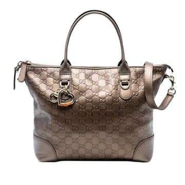 Gucci Metallic Ssima Heart Bit Tote Pre-