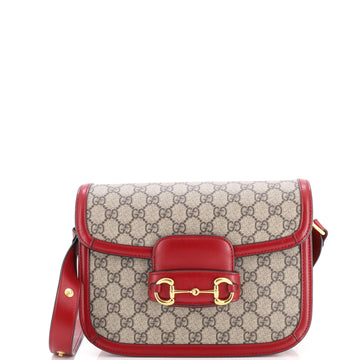 Gucci Horsebit Shoulder Bag Gg Coated