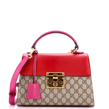 Gucci Padlock Top Handle Bag Gg Coated