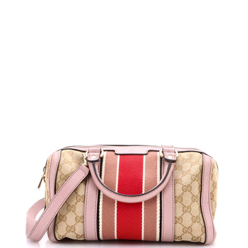 Gucci Vintage Web Boston Bag Gg Canvas