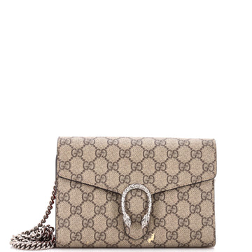 Gucci Dionysus Chain Wallet Gg Coated