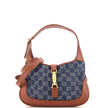 Gucci Jackie Hobo Gg Denim Small