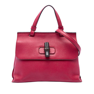 Gucci Small Calfskin Bamboo Daily