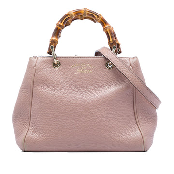 Gucci Mini Calfskin Bamboo Shopper