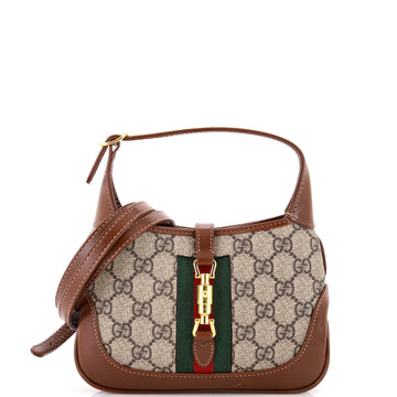 Gucci Jackie Hobo Gg Coated Canvas Mini