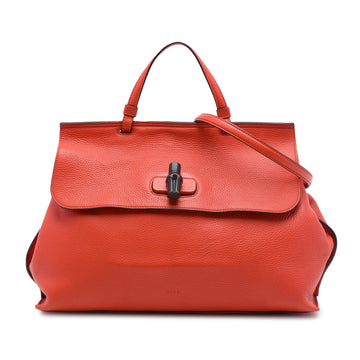Gucci Large Calfskin Bamboo Daily