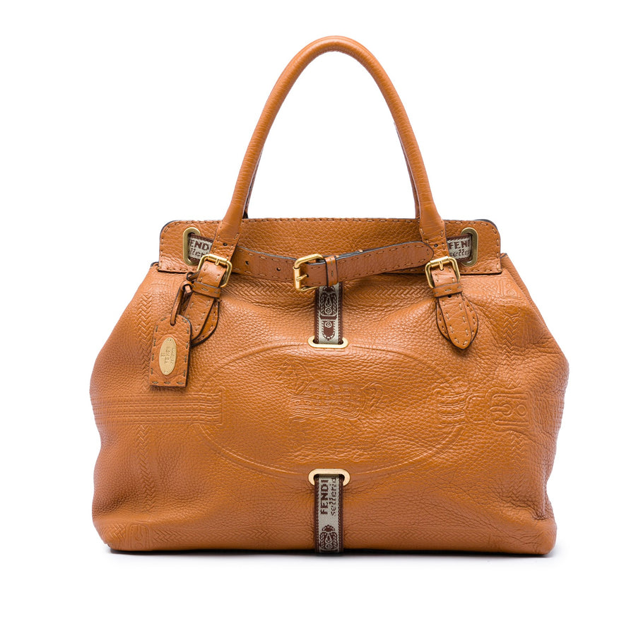 Fendi Large Leather Selleria Villa