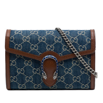 Gucci Gg Denim Dionysus Wallet On Chain