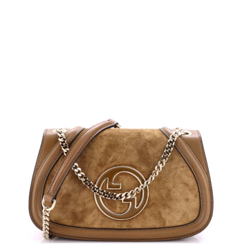 Gucci Blondie Nm Chain Flap Bag Suede