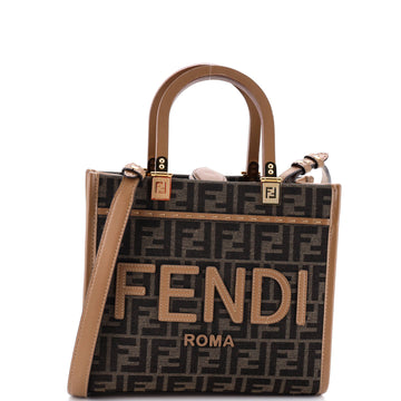 Fendi Sunshine Shopper Tote Zucca Canvas