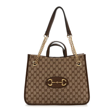 Gucci Calfskin Medium Horsebit Tote Bag