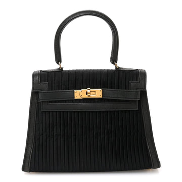 Hermes Silk Veau Doblis Pleated Mini