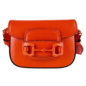 Gucci Horsebit Shoulder Bag Orange
